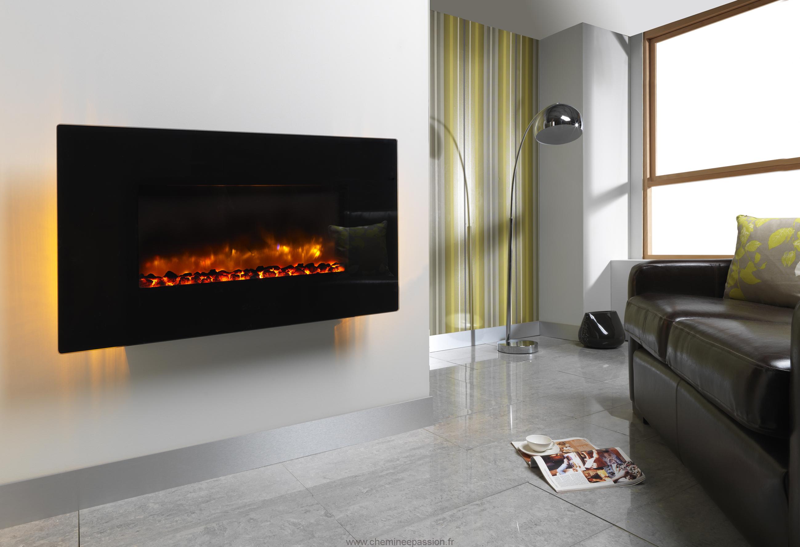 Cheminee electrique design murale de qualité cheminee passion