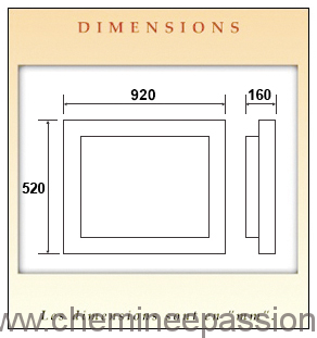 Dimension cheminee electrique design Orlando